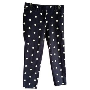 Womens Pants Size 6 Polka Dot Cropped Summer Casual Vacation Packable PinUp